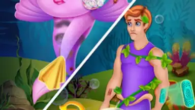 Newborn mermaid baby care game screenshot 5
