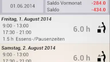 Arbeitszeiterfassung screenshot 8