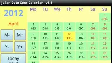 Julian Date Conv Calendar screenshot 2