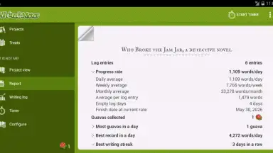 Writeometer screenshot 1