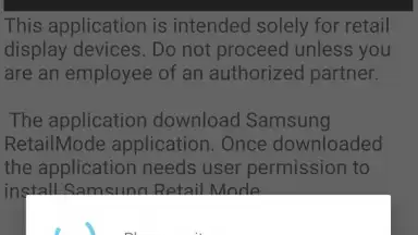 Samsung Retail Mode screenshot 2