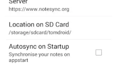 Tomdroid screenshot 5