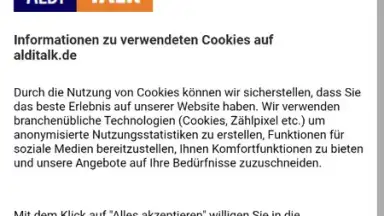 ALDI TALK Registration screenshot 1