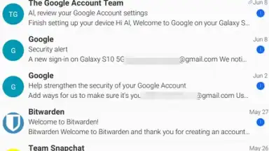BlueMail screenshot 1