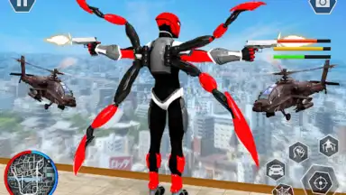 Black Spider Rope Superhero screenshot 7