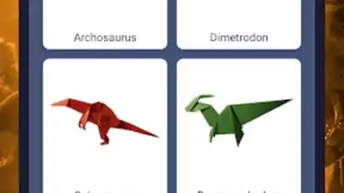 Origami dinosaurs paper shapes screenshot 8